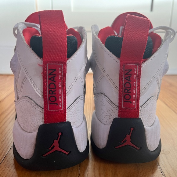 Nike Jordan Jumpman Pro 6.5Y White Red Basketball Shoes Retro Streetwear Youth - Picture 3 of 5